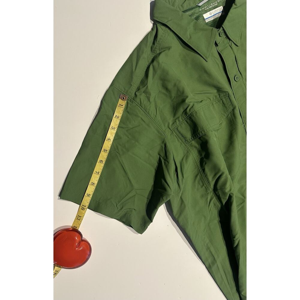 Columbia Button Up Fishing Shirt Adult XL Green Casual Omni-Shade Outdoors Mens - Picture 4 of 6